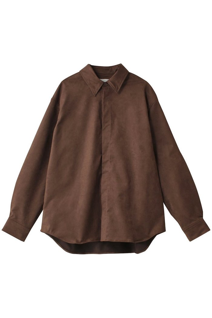 【ミディウミソリッド/MIDIUMISOLID】のsuede like shirt シャツ インテリア・キッズ・メンズ・レディースファッション・服の通販 founy(ファニー) https://founy.com/ ファッション Fashion レディースファッション Fashion for Women トップス・カットソー Cut & Sew Tops シャツ・ブラウス・オフィスカジュアル Elegant Blouses & Button-Ups オケージョン Occasion Wear シンプル Simple, Minimal スリーブ Sleeve, Long Sleeve / Short Sleeve バランス Balance, Style Balance ロング Long, Long-Length |ID: prp329100004607285 ipo3291000000032889772