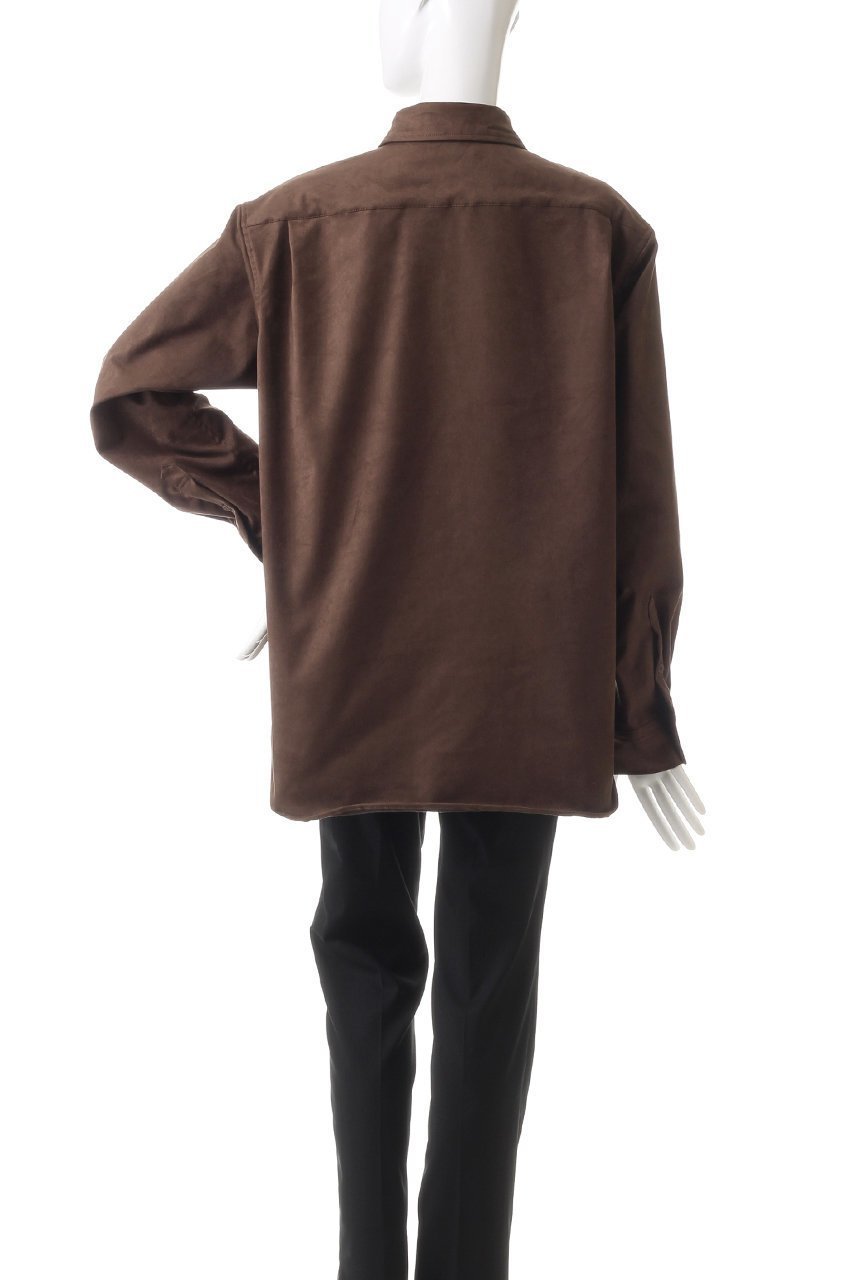 【ミディウミソリッド/MIDIUMISOLID】のsuede like shirt シャツ 人気、トレンドファッション・服の通販 founy(ファニー) 　ファッション　Fashion　レディースファッション　Fashion for Women　トップス・カットソー　Cut & Sew Tops　シャツ・ブラウス・オフィスカジュアル　Elegant Blouses & Button-Ups　オケージョン　Occasion Wear　シンプル　Simple, Minimal　スリーブ　Sleeve, Long Sleeve / Short Sleeve　バランス　Balance, Style Balance　ロング　Long, Long-Length　other-4|ID: prp329100004607285 ipo3291000000032889791