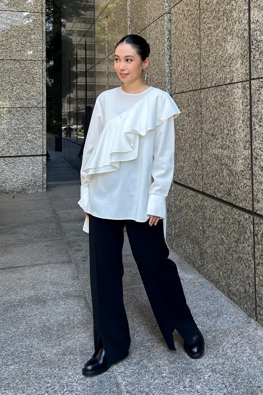 【アドーア/ADORE】のハイツイストトロピカルブラウス 人気、トレンドファッション・服の通販 founy(ファニー) 　ファッション　Fashion　レディースファッション　Fashion for Women　トップス・カットソー　Cut & Sew Tops　シャツ・ブラウス・オフィスカジュアル　Elegant Blouses & Button-Ups　おすすめ　Recommended / Our Picks　アシンメトリー　Asymmetrical Style　カッティング　Cutting Detail　カフス　Cuff Design　スリーブ　Sleeve, Long Sleeve / Short Sleeve　セットアップ　Set-Up, Coordinated Outfit　フレア　Flare, Flared　ランダム　Random, Irregular　ロング　Long, Long-Length　再入荷　Restock / Back in Stock　other-7|ID: prp329100004607287 ipo3291000000034990191