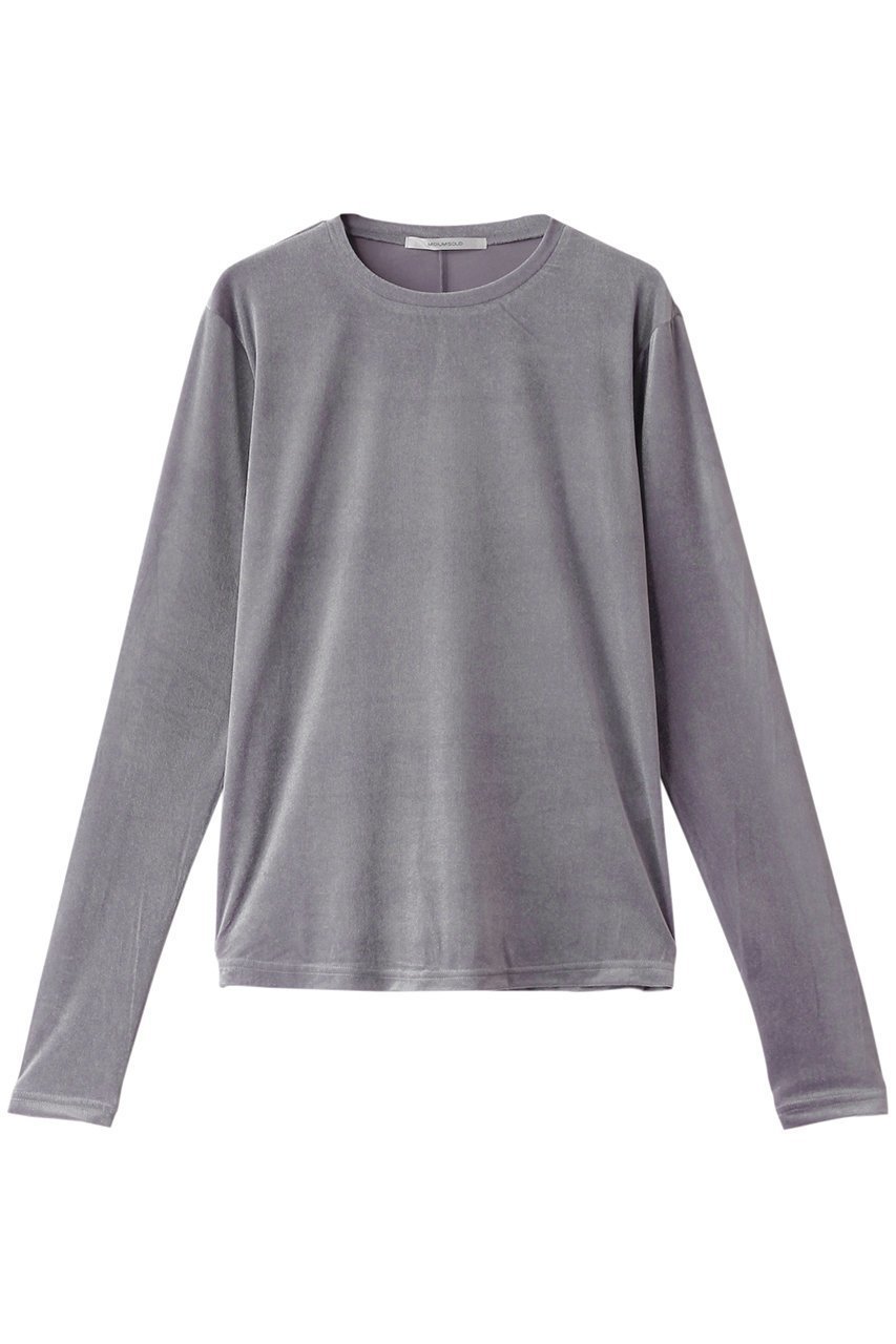 【ミディウミソリッド/MIDIUMISOLID】のsheer velour PO.S プルオーバー インテリア・キッズ・メンズ・レディースファッション・服の通販 founy(ファニー) 　ファッション　Fashion　レディースファッション　Fashion for Women　トップス・カットソー　Cut & Sew Tops　シャツ・ブラウス・オフィスカジュアル　Elegant Blouses & Button-Ups　ロングTシャツ・Tシャツ　Longline T-Shirts & Tees　カジュアルプルオーバー・ニットトップス　Pullovers & Knit Tops / Casual Pullovers　カットソー・ベーシックTシャツ　Cut-and-Sewn Tops / Stretch Tees & Basics　ベロアトップス　Velour Tops / Velvet-Look Items　インナー　Innerwear　コンパクト　Compact, Small Size　シアー　Sheer, See-Through　シンプル　Simple, Minimal　ジャケット　Jacket, Outerwear　スリーブ　Sleeve, Long Sleeve / Short Sleeve　パーティ　Party, Party Style　ベロア　Velour, Soft Velvet　ロング　Long, Long-Length　長袖　Long Sleeve, Full Sleeve　gray|ID: prp329100004607288 ipo3291000000034806455