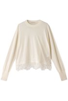 【デザイン ワークス/DESIGN WORKS】のヘムレースショート丈プルオーバー ホワイト|ID: prp329100004607292 ipo3291000000032890233