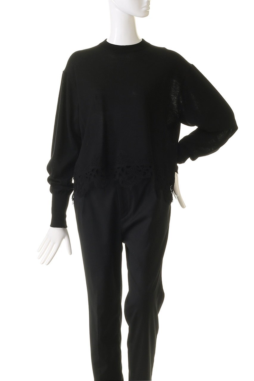【デザイン ワークス/DESIGN WORKS】のヘムレースショート丈プルオーバー 人気、トレンドファッション・服の通販 founy(ファニー) 　ファッション　Fashion　レディースファッション　Fashion for Women　トップス・カットソー　Cut & Sew Tops　シャツ・ブラウス・オフィスカジュアル　Elegant Blouses & Button-Ups　カジュアルプルオーバー・ニットトップス　Pullovers & Knit Tops / Casual Pullovers　スリーブ　Sleeve, Long Sleeve / Short Sleeve　バランス　Balance, Style Balance　レース　Lace, Lace Fabric　ロング　Long, Long-Length　other-2|ID: prp329100004607292 ipo3291000000032890239