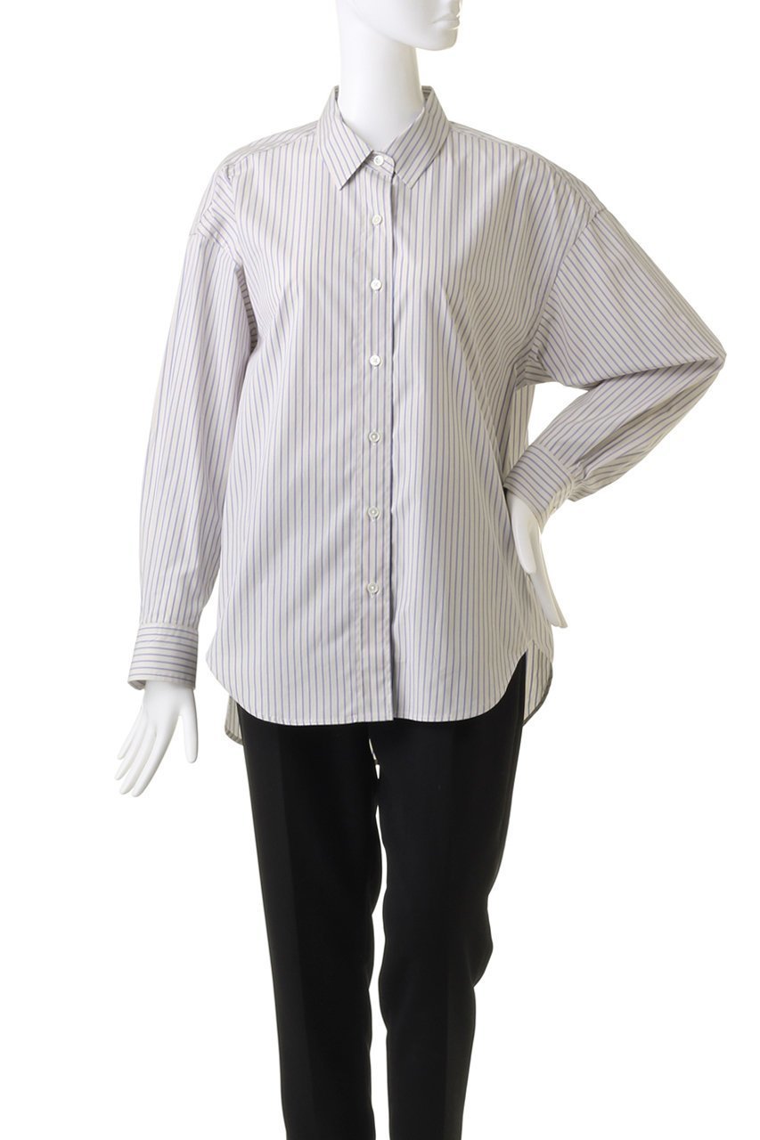 【エリオポール/heliopole】のthe EDITOIR シャツ 人気、トレンドファッション・服の通販 founy(ファニー) 　ファッション　Fashion　レディースファッション　Fashion for Women　トップス・カットソー　Cut & Sew Tops　シャツ・ブラウス・オフィスカジュアル　Elegant Blouses & Button-Ups　ストライプ　Stripe, Striped Pattern　スリーブ　Sleeve, Long Sleeve / Short Sleeve　ベーシック　Basic, Essential　ロング　Long, Long-Length　other-2|ID: prp329100004607298 ipo3291000000032890385