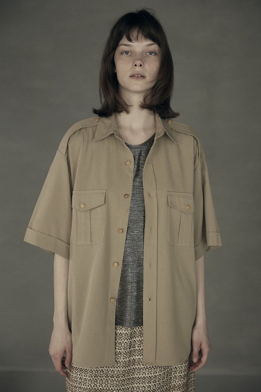 【クチュールドアダム/COUTURE D'ADAM】のサファリシャツ 人気、トレンドファッション・服の通販 founy(ファニー) 　ファッション　Fashion　レディースファッション　Fashion for Women　トップス・カットソー　Cut & Sew Tops　シャツ・ブラウス・オフィスカジュアル　Elegant Blouses & Button-Ups　ショート　Short, Short Length　スリーブ　Sleeve, Long Sleeve / Short Sleeve　ミックス　Mix, Mixed Style　ミリタリー　Military, Army Style　ヴィンテージ　Vintage Style　other-7|ID: prp329100004607300 ipo3291000000032890461