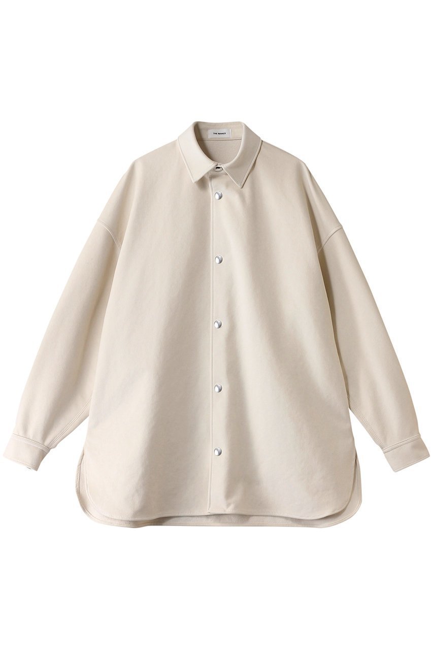 【ザ リラクス/THE RERACS】のスエードシャツ インテリア・キッズ・メンズ・レディースファッション・服の通販 founy(ファニー) 　ファッション　Fashion　レディースファッション　Fashion for Women　トップス・カットソー　Cut & Sew Tops　シャツ・ブラウス・オフィスカジュアル　Elegant Blouses & Button-Ups　なめらか　Smooth, Silky Texture　シンプル　Simple, Minimal　スリーブ　Sleeve, Long Sleeve / Short Sleeve　ボトム　Bottoms, Lower Wear　ロング　Long, Long-Length　秋　Autumn　羽織　Haori, Light Jacket　エクリュ|ID: prp329100004607311 ipo3291000000032890856