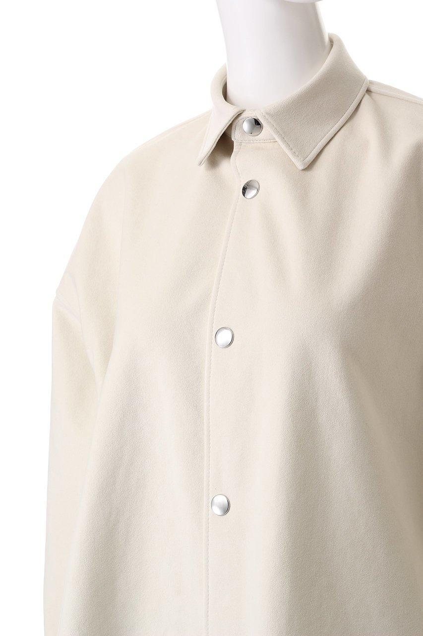 【ザ リラクス/THE RERACS】のスエードシャツ 人気、トレンドファッション・服の通販 founy(ファニー) 　ファッション　Fashion　レディースファッション　Fashion for Women　トップス・カットソー　Cut & Sew Tops　シャツ・ブラウス・オフィスカジュアル　Elegant Blouses & Button-Ups　なめらか　Smooth, Silky Texture　シンプル　Simple, Minimal　スリーブ　Sleeve, Long Sleeve / Short Sleeve　ボトム　Bottoms, Lower Wear　ロング　Long, Long-Length　秋　Autumn　羽織　Haori, Light Jacket　other-5|ID: prp329100004607311 ipo3291000000032890873