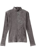【プランク プロジェクト/PRANK PROJECT】のベロアメッシュタートルネック / Velour Mesh Turtleneck Top GRY(グレー)|ID: prp329100004607326 ipo3291000000032891289