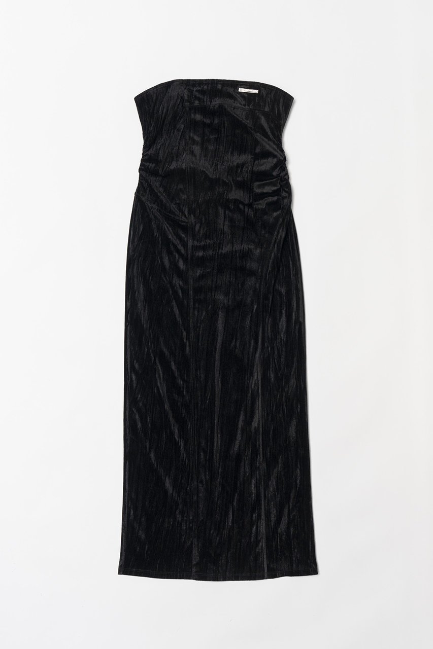 【プランク プロジェクト/PRANK PROJECT】のクラッシュベロアベアワンピース / Crushed Velour Bare Dress 人気、トレンドファッション・服の通販 founy(ファニー) 　ファッション　Fashion　レディースファッション　Fashion for Women　ワンピース　Dresses　フォーマル・パーティードレス・結婚式用ドレス　Elegant & Casual Dresses　チュニック　Tunic Tops & Dresses　おすすめ　Recommended / Our Picks　インナー　Innerwear　キャミワンピース　Cami Dress, Slip Dress　ギャザー　Gathered, Ruffled　クラッシュ　Distressed, Crashed Style　ストレート　Straight, Straight Cut　スリット　Slit, Slit Detail　チュニック　Tunic, Long Top　ベロア　Velour, Soft Velvet　ロング　Long, Long-Length　 other-1|ID: prp329100004607330 ipo3291000000032891377