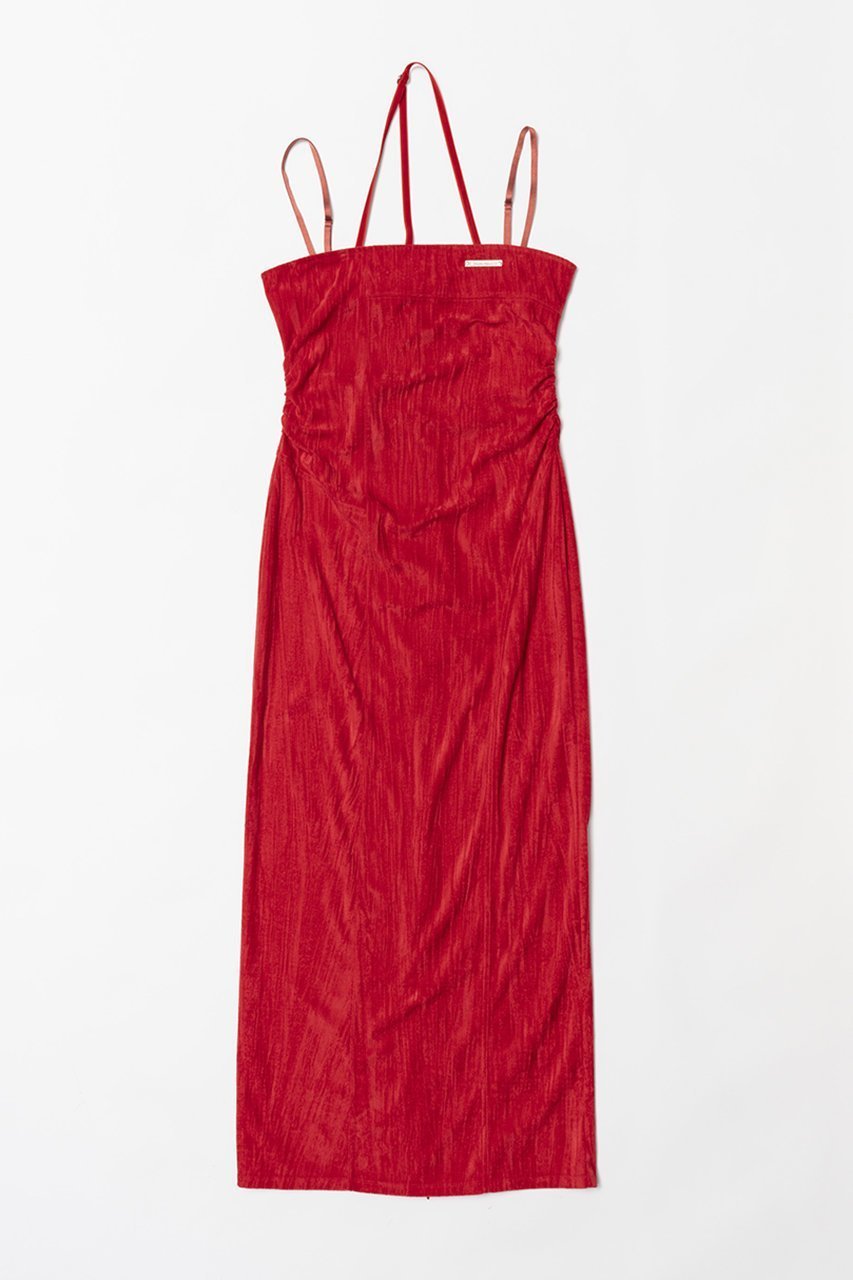 【プランク プロジェクト/PRANK PROJECT】のクラッシュベロアベアワンピース / Crushed Velour Bare Dress 人気、トレンドファッション・服の通販 founy(ファニー) 　ファッション　Fashion　レディースファッション　Fashion for Women　ワンピース　Dresses　フォーマル・パーティードレス・結婚式用ドレス　Elegant & Casual Dresses　チュニック　Tunic Tops & Dresses　おすすめ　Recommended / Our Picks　インナー　Innerwear　キャミワンピース　Cami Dress, Slip Dress　ギャザー　Gathered, Ruffled　クラッシュ　Distressed, Crashed Style　ストレート　Straight, Straight Cut　スリット　Slit, Slit Detail　チュニック　Tunic, Long Top　ベロア　Velour, Soft Velvet　ロング　Long, Long-Length　other-2|ID: prp329100004607330 ipo3291000000032891390