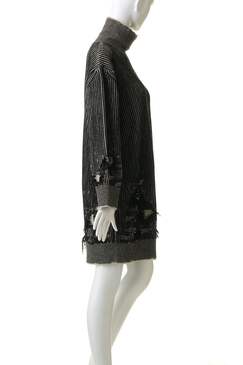 【エムエム6 メゾン マルタン マルジェラ/MM6 Maison Martin Margiela】のハイネックニット ミディドレス 人気、トレンドファッション・服の通販 founy(ファニー) 　ファッション　Fashion　レディースファッション　Fashion for Women　ワンピース　Dresses　フォーマル・パーティードレス・結婚式用ドレス　Elegant & Casual Dresses　チュニック　Tunic Tops & Dresses　おすすめ　Recommended / Our Picks　スタイリッシュ　Stylish, Fashionable　ストライプ　Stripe, Striped Pattern　ダメージ　Distressed, Destroyed　チュニック　Tunic, Long Top　ドレス　Dress, One-Piece　ハイネック　High Neck, Mock Neck　レギンス　Leggings, Stretch Pants　A/W・秋冬　Autumn/Winter　other-3|ID: prp329100004607357 ipo3291000000032892096