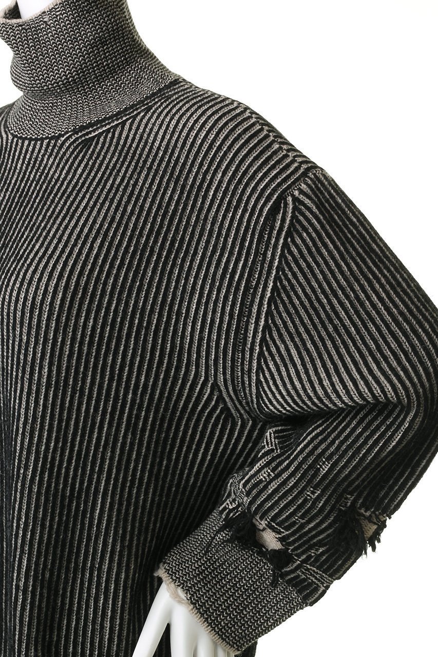 【エムエム6 メゾン マルタン マルジェラ/MM6 Maison Martin Margiela】のハイネックニット ミディドレス 人気、トレンドファッション・服の通販 founy(ファニー) 　ファッション　Fashion　レディースファッション　Fashion for Women　ワンピース　Dresses　フォーマル・パーティードレス・結婚式用ドレス　Elegant & Casual Dresses　チュニック　Tunic Tops & Dresses　おすすめ　Recommended / Our Picks　スタイリッシュ　Stylish, Fashionable　ストライプ　Stripe, Striped Pattern　ダメージ　Distressed, Destroyed　チュニック　Tunic, Long Top　ドレス　Dress, One-Piece　ハイネック　High Neck, Mock Neck　レギンス　Leggings, Stretch Pants　A/W・秋冬　Autumn/Winter　other-5|ID: prp329100004607357 ipo3291000000032892103