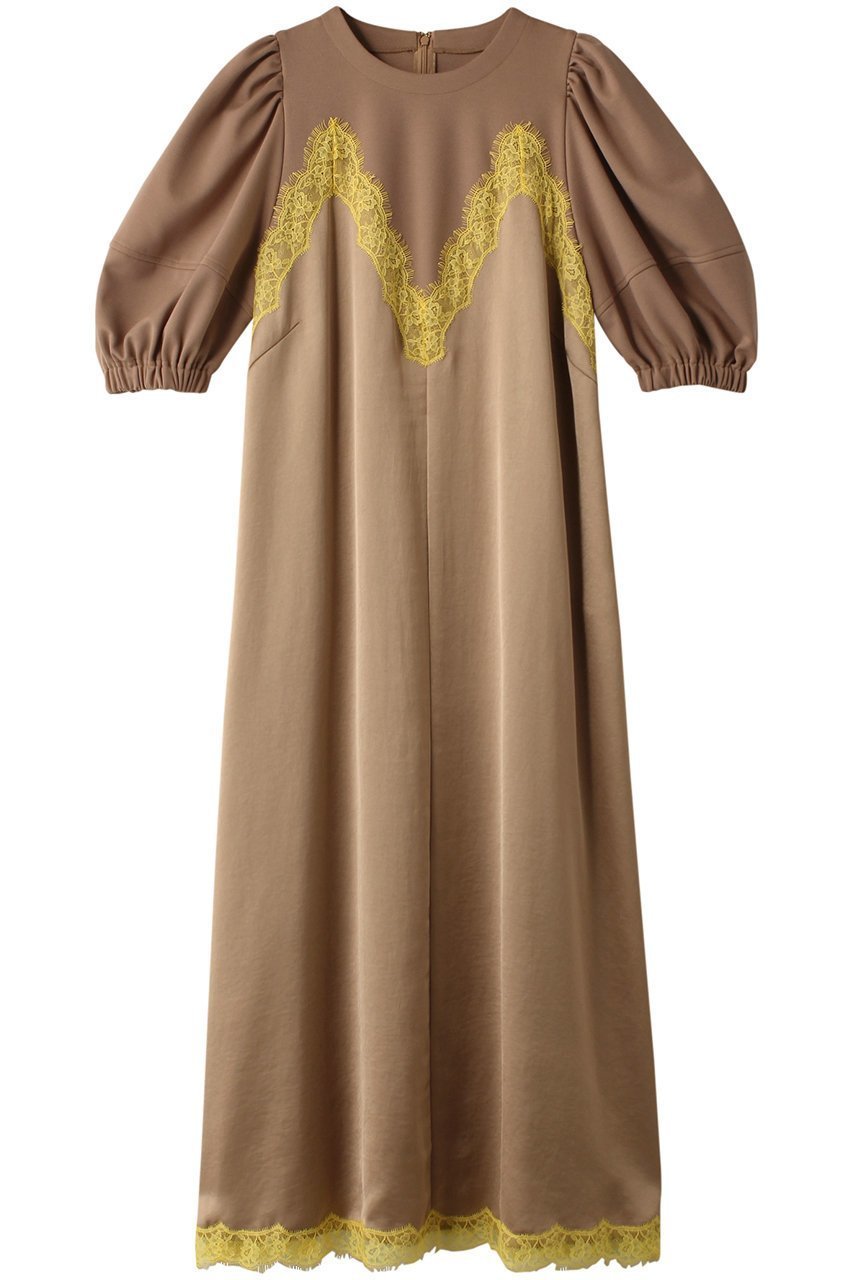 【ミュベール/MUVEIL】のランジェリーワンピース インテリア・キッズ・メンズ・レディースファッション・服の通販 founy(ファニー) 　ファッション　Fashion　レディースファッション　Fashion for Women　ワンピース　Dresses　チュニック　Tunic Tops & Dresses　エレガント 上品　Elegant　ギャザー　Gathered, Ruffled　クール　Cool, Chic　ストレッチ　Stretch, Stretchy Fabric　ストレート　Straight, Straight Cut　スリーブ　Sleeve, Long Sleeve / Short Sleeve　チュニック　Tunic, Long Top　トレンド　Trend, Trending Now　ランジェリー　Lingerie, Intimate Wear　レース　Lace, Lace Fabric　ロング　Long, Long-Length　ベージュ|ID: prp329100004607358 ipo3291000000032892141