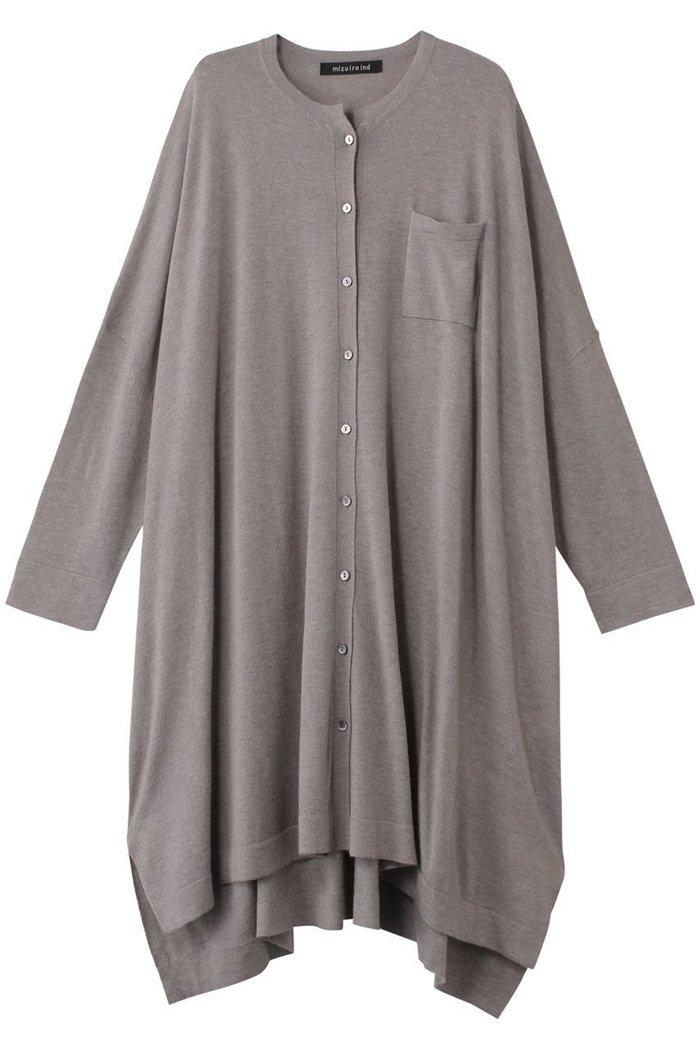 【ミズイロ インド/mizuiro ind】のhigh gauge stand collar OP ワンピース インテリア・キッズ・メンズ・レディースファッション・服の通販 founy(ファニー) https://founy.com/ ファッション Fashion レディースファッション Fashion for Women ワンピース Dresses チュニック Tunic Tops & Dresses カーディガン Cardigan, Knitwear シアー Sheer, See-Through シンプル Simple, Minimal スリット Slit, Slit Detail チュニック Tunic, Long Top ロング Long, Long-Length |ID: prp329100004607361 ipo3291000000032892161
