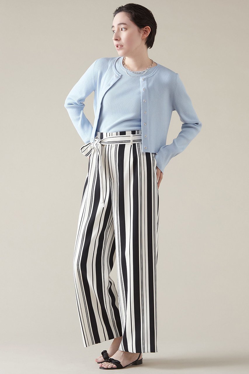 【マルティニーク/martinique】のベルト付きワイドパンツ 人気、トレンドファッション・服の通販 founy(ファニー) 　ファッション　Fashion　レディースファッション　Fashion for Women　パンツ　Pants & Trousers　ベルト&ウエストマーク　Belts & Waist Accessories　ストライプ　Stripe, Striped Pattern　ワイド　Wide, Wide Fit　無地　Plain, Solid Color　other-4|ID: prp329100004607364 ipo3291000000033664304