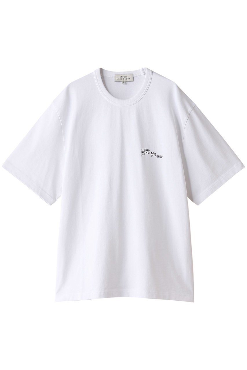 【スタジオ ニコルソン/STUDIO NICHOLSON / MEN】の【MEN】LOGO BOXY FIT T シャツ インテリア・キッズ・メンズ・レディースファッション・服の通販 founy(ファニー) 　ファッション　Fashion　メンズファッション　Fashion for Men　トップス・カットソー　Cut & Sew Tops　メンズシャツ　Shirts　ショート　Short, Short Length　スラックス　Slacks, Dress Pants　スリーブ　Sleeve, Long Sleeve / Short Sleeve　デニム　Denim, Jeans Material　リラックス　Relax, Relaxed Fit　今季　This Season, Current Season　ホワイト|ID: prp329100004607379 ipo3291000000032892587