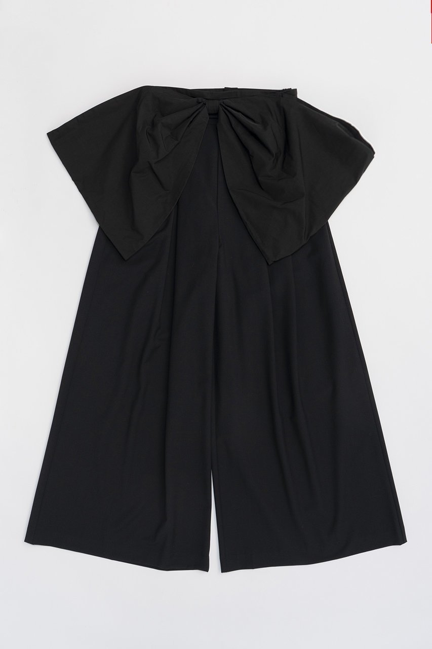 【プランク プロジェクト/PRANK PROJECT】のビッグボウパンツ / Big Bow Pants インテリア・キッズ・メンズ・レディースファッション・服の通販 founy(ファニー) 　ファッション　Fashion　レディースファッション　Fashion for Women　パンツ　Pants & Trousers　ストライプ　Stripe, Striped Pattern　タフタ　Taffeta, Structured Fabric　ボトム　Bottoms, Lower Wear　リボン　Ribbon, Bow　リラックス　Relax, Relaxed Fit　BLK(ブラック)|ID: prp329100004607384 ipo3291000000032892703