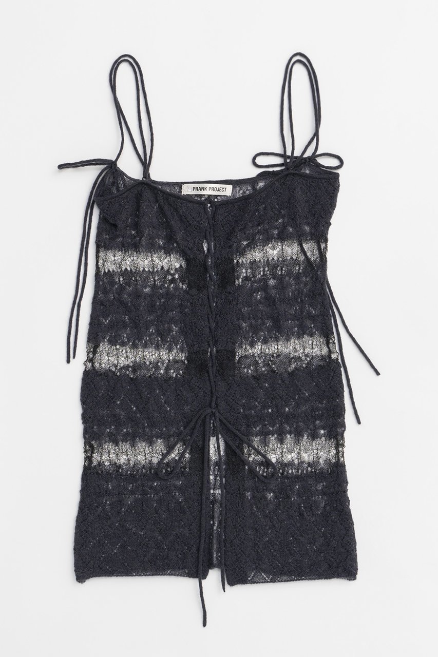 【プランク プロジェクト/PRANK PROJECT】のモヘアレースキャミチュニック / Mohair Lace Cami Tunic インテリア・キッズ・メンズ・レディースファッション・服の通販 founy(ファニー) 　ファッション　Fashion　レディースファッション　Fashion for Women　ワンピース　Dresses　チュニック　Tunic Tops & Dresses　チュニック　Tunic, Long Top　バランス　Balance, Style Balance　ボーダー　Border, Stripe　レース　Lace, Lace Fabric　C.GRY(チャコールグレー)|ID: prp329100004607397 ipo3291000000032892908