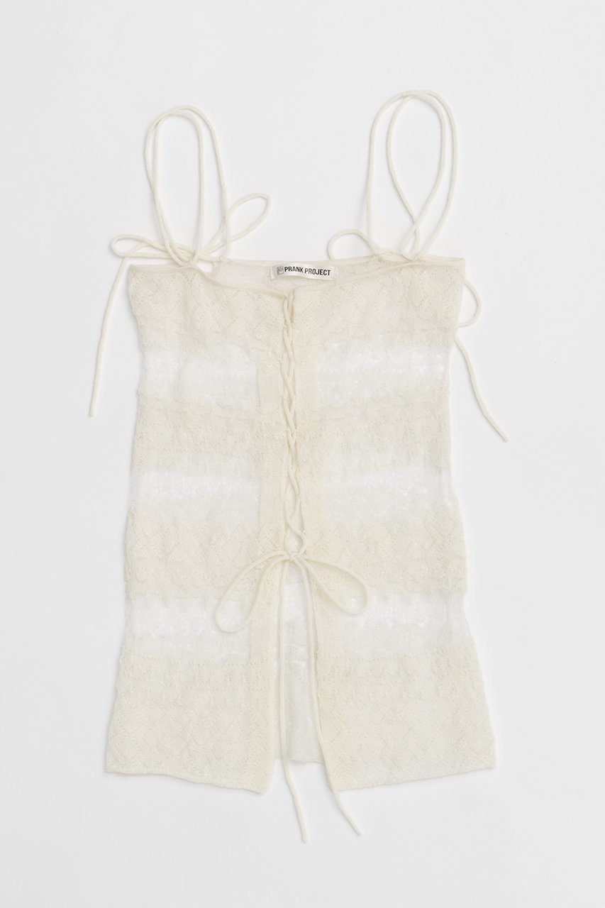 【プランク プロジェクト/PRANK PROJECT】のモヘアレースキャミチュニック / Mohair Lace Cami Tunic インテリア・キッズ・メンズ・レディースファッション・服の通販 founy(ファニー) 　ファッション　Fashion　レディースファッション　Fashion for Women　ワンピース　Dresses　チュニック　Tunic Tops & Dresses　チュニック　Tunic, Long Top　バランス　Balance, Style Balance　ボーダー　Border, Stripe　レース　Lace, Lace Fabric　WHT(ホワイト)|ID: prp329100004607397 ipo3291000000032892911
