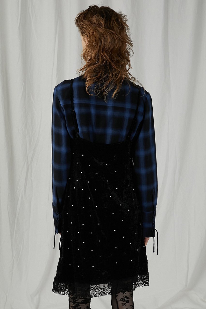 【プランク プロジェクト/PRANK PROJECT】のクリスタルベロアキャミドレス / Crystal Velour Cami Dress 人気、トレンドファッション・服の通販 founy(ファニー) ファッション Fashion レディースファッション Fashion for Women ワンピース Dresses フォーマル・パーティードレス・結婚式用ドレス Elegant & Casual Dresses チュニック Tunic Tops & Dresses おすすめ Recommended / Our Picks インナー Innerwear クラッシュ Distressed, Crashed Style クリスタル Crystal, Swarovski ダウン Down, Puffer チュニック Tunic, Long Top デニム Denim, Jeans Material ベロア Velour, Soft Velvet other-4|ID: prp329100004607398 ipo3291000000034421914