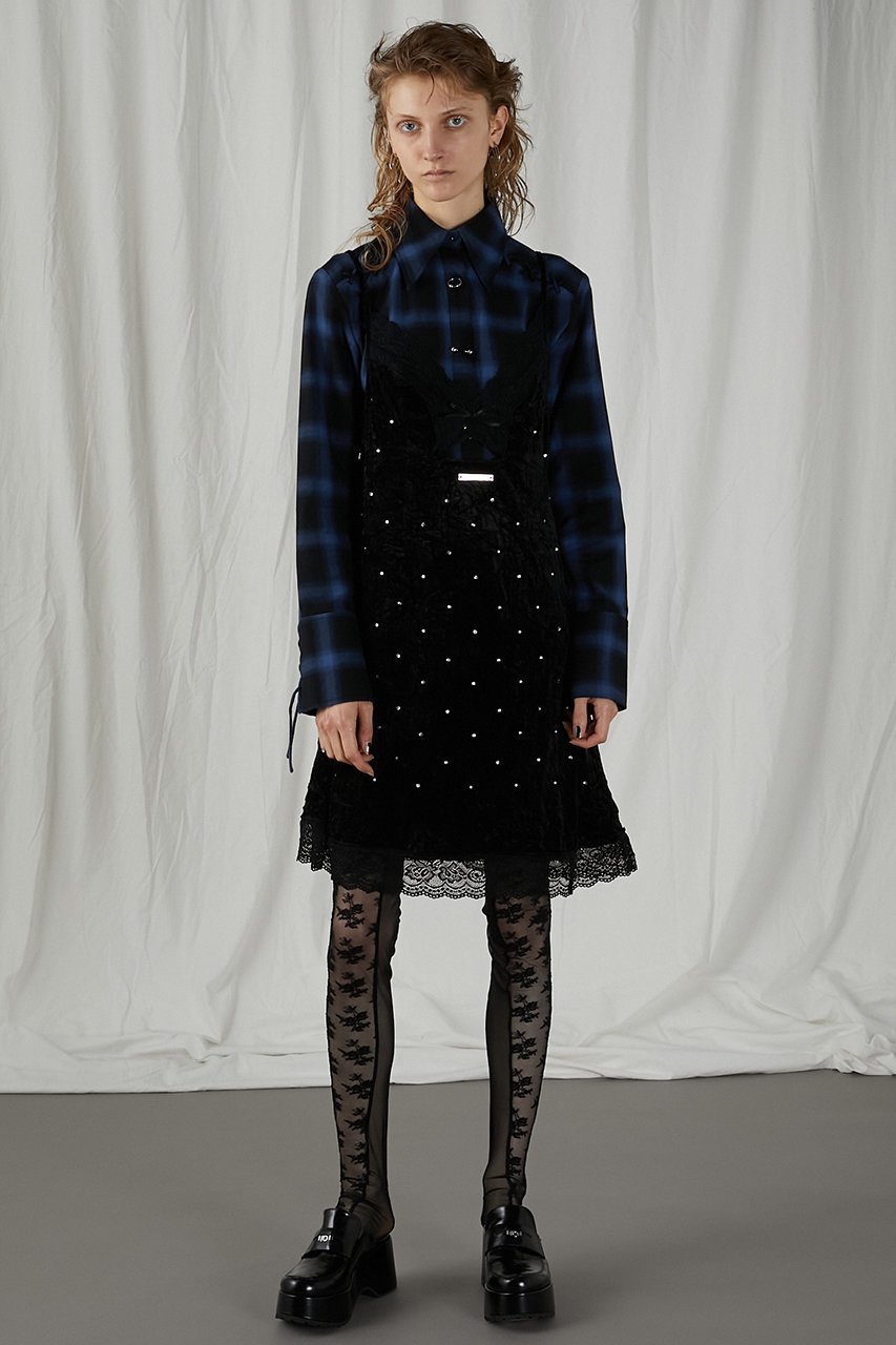 【プランク プロジェクト/PRANK PROJECT】のクリスタルベロアキャミドレス / Crystal Velour Cami Dress 人気、トレンドファッション・服の通販 founy(ファニー) ファッション Fashion レディースファッション Fashion for Women ワンピース Dresses フォーマル・パーティードレス・結婚式用ドレス Elegant & Casual Dresses チュニック Tunic Tops & Dresses おすすめ Recommended / Our Picks インナー Innerwear クラッシュ Distressed, Crashed Style クリスタル Crystal, Swarovski ダウン Down, Puffer チュニック Tunic, Long Top デニム Denim, Jeans Material ベロア Velour, Soft Velvet other-5|ID: prp329100004607398 ipo3291000000034421915