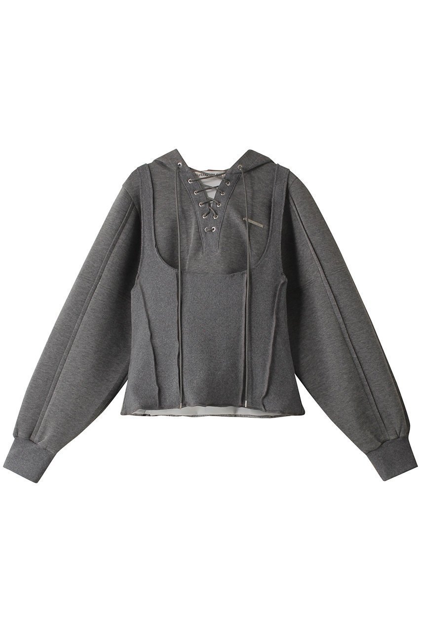 【プランク プロジェクト/PRANK PROJECT】の2WAYフーディーミニワンピース / 2WAY Hoodie Mini Dress インテリア・キッズ・メンズ・レディースファッション・服の通販 founy(ファニー) 　ファッション　Fashion　レディースファッション　Fashion for Women　ワンピース　Dresses　フォーマル・パーティードレス・結婚式用ドレス　Elegant & Casual Dresses　チュニック　Tunic Tops & Dresses　タイツ　Tights, Legwear　チュニック　Tunic, Long Top　ラップ　Wrap, Wrap Design　C.GRY(チャコールグレー)|ID: prp329100004607399 ipo3291000000032892967