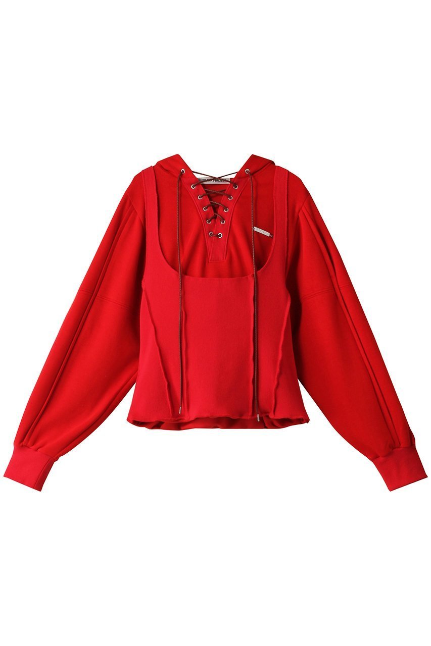 【プランク プロジェクト/PRANK PROJECT】の2WAYフーディーミニワンピース / 2WAY Hoodie Mini Dress インテリア・キッズ・メンズ・レディースファッション・服の通販 founy(ファニー) 　ファッション　Fashion　レディースファッション　Fashion for Women　ワンピース　Dresses　フォーマル・パーティードレス・結婚式用ドレス　Elegant & Casual Dresses　チュニック　Tunic Tops & Dresses　タイツ　Tights, Legwear　チュニック　Tunic, Long Top　ラップ　Wrap, Wrap Design　RED(レッド)|ID: prp329100004607399 ipo3291000000032892972