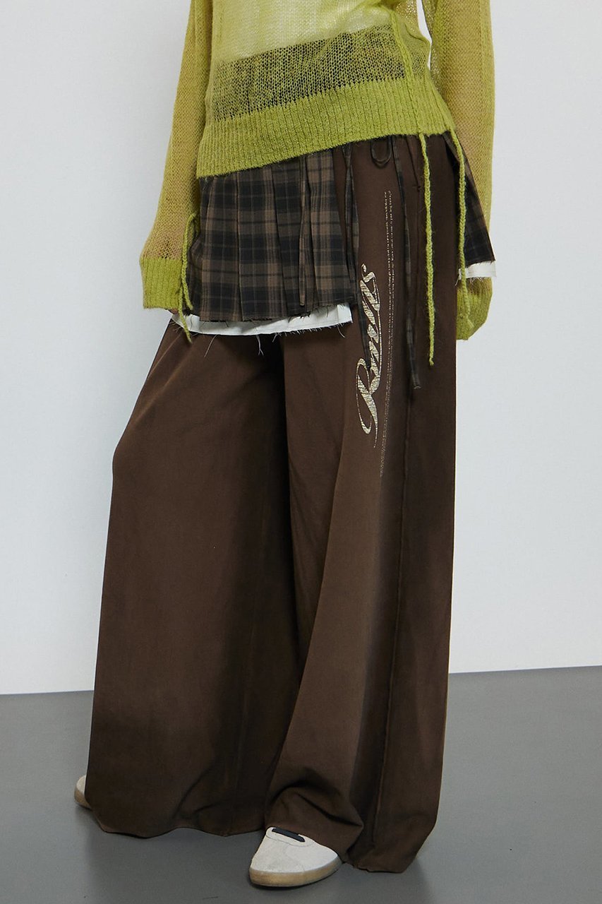 【メゾンスペシャル/MAISON SPECIAL】のEdge Gradient Wide Pants/エッジグラデーションワイドパンツ 人気、トレンドファッション・服の通販 founy(ファニー) 　ファッション　Fashion　レディースファッション　Fashion for Women　パンツ　Pants & Trousers　ヴィンテージ　Vintage Style　セットアップ　Set-Up, Coordinated Outfit　プリント　Print, Printed Pattern　ラバー　Rubber, Rubber Sole　ワイド　Wide, Wide Fit　other-7|ID: prp329100004607400 ipo3291000000032893058