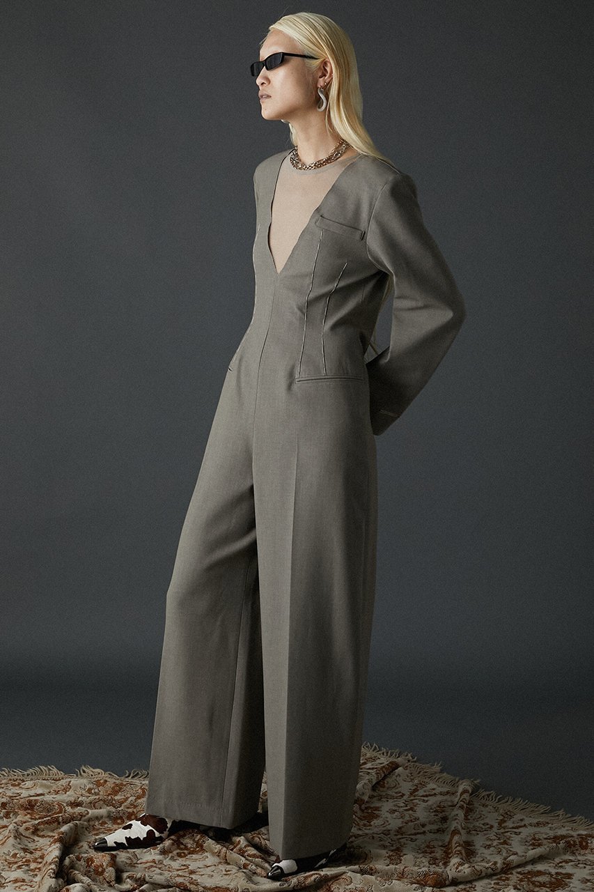 【プランク プロジェクト/PRANK PROJECT】のウーステッドオールインワン / Worsted All In One 人気、トレンドファッション・服の通販 founy(ファニー) 　ファッション　Fashion　レディースファッション　Fashion for Women　パンツ　Pants & Trousers　ストライプ　Stripe, Striped Pattern　チュール　Tulip, Tulip Motif　ハンド　Hand, Handmade　ボトム　Bottoms, Lower Wear　マニッシュ　Mannish, Boyish　ワイド　Wide, Wide Fit　other-4|ID: prp329100004607412 ipo3291000000032893337