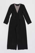 【プランク プロジェクト/PRANK PROJECT】のウーステッドオールインワン / Worsted All In One 人気、トレンドファッション・服の通販 founy(ファニー) ファッション Fashion レディースファッション Fashion for Women パンツ Pants & Trousers ストライプ Stripe, Striped Pattern チュール Tulip, Tulip Motif ハンド Hand, Handmade ボトム Bottoms, Lower Wear マニッシュ Mannish, Boyish ワイド Wide, Wide Fit thumbnail BLK(ブラック)|ID: prp329100004607412 ipo3291000000034980750