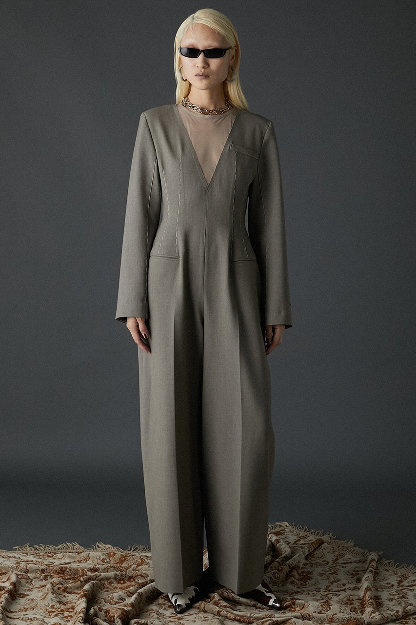 【プランク プロジェクト/PRANK PROJECT】のウーステッドオールインワン / Worsted All In One 人気、トレンドファッション・服の通販 founy(ファニー) 　ファッション　Fashion　レディースファッション　Fashion for Women　パンツ　Pants & Trousers　ストライプ　Stripe, Striped Pattern　チュール　Tulip, Tulip Motif　ハンド　Hand, Handmade　ボトム　Bottoms, Lower Wear　マニッシュ　Mannish, Boyish　ワイド　Wide, Wide Fit　other-2|ID: prp329100004607412 ipo3291000000034980752