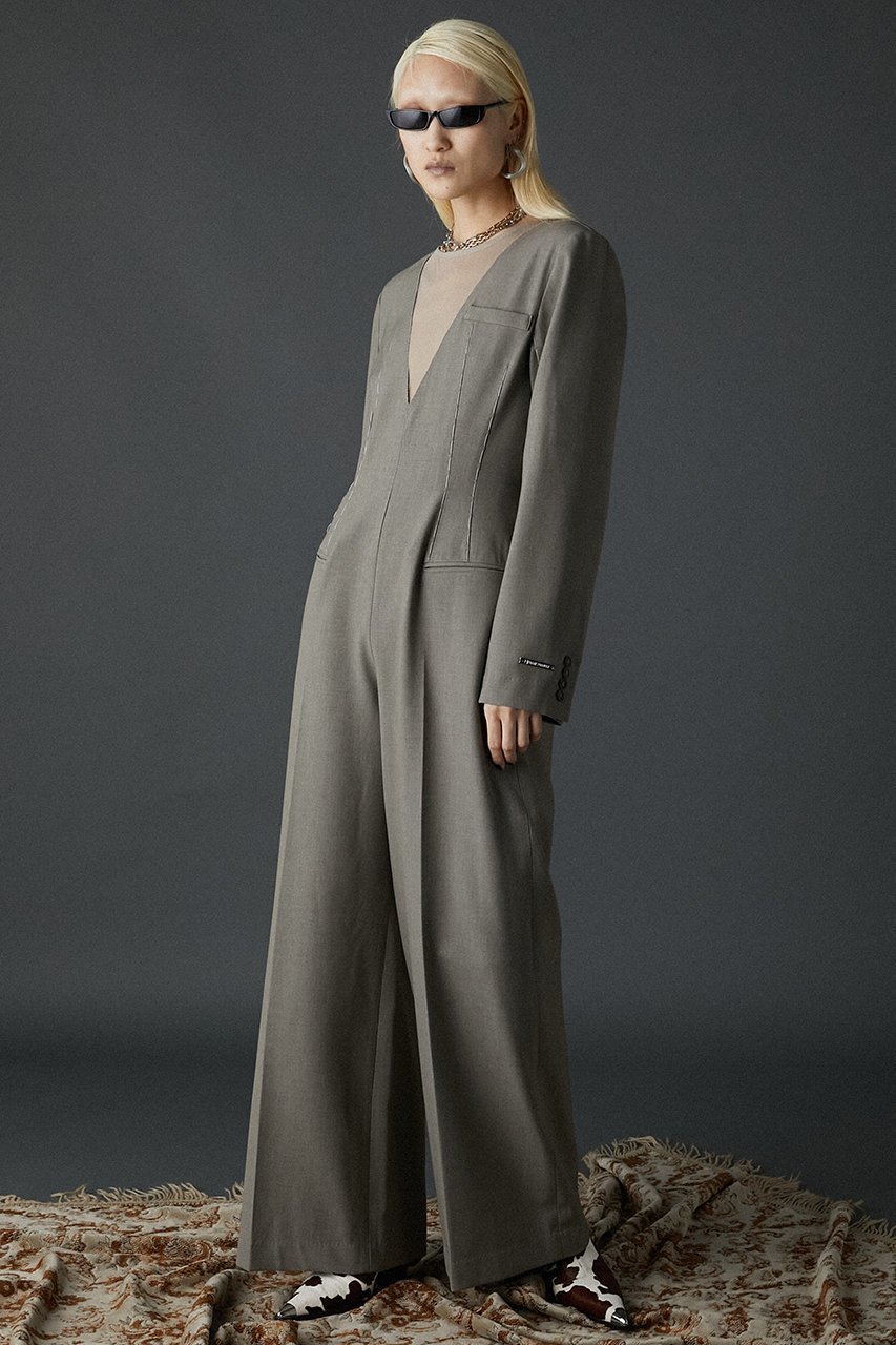 【プランク プロジェクト/PRANK PROJECT】のウーステッドオールインワン / Worsted All In One 人気、トレンドファッション・服の通販 founy(ファニー) 　ファッション　Fashion　レディースファッション　Fashion for Women　パンツ　Pants & Trousers　ストライプ　Stripe, Striped Pattern　チュール　Tulip, Tulip Motif　ハンド　Hand, Handmade　ボトム　Bottoms, Lower Wear　マニッシュ　Mannish, Boyish　ワイド　Wide, Wide Fit　other-3|ID: prp329100004607412 ipo3291000000034980753