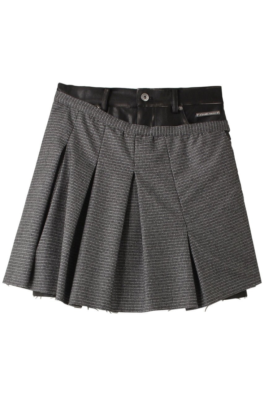 【プランク プロジェクト/PRANK PROJECT】のフェイクレザーコンビプリーツミニスカート / Faux Leather Combo Plea 人気、トレンドファッション・服の通販 founy(ファニー) 　ファッション　Fashion　レディースファッション　Fashion for Women　スカート　Skirts　ミニスカート　Mini Skirts　おすすめ　Recommended / Our Picks　インナー　Innerwear　クラシック　Classic, Timeless Style　ストレッチ　Stretch, Stretchy Fabric　ドッキング　Docking, Mixed Material　フェイクレザー　Faux Leather, PU Leather　プリーツ　Pleats, Pleated　ボトム　Bottoms, Lower Wear　ミニスカート　Mini Skirt, Short Skirt　ヴィンテージ　Vintage Style　エレガント 上品　Elegant　 other-1|ID: prp329100004607416 ipo3291000000032893549