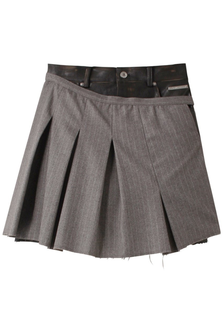 【プランク プロジェクト/PRANK PROJECT】のフェイクレザーコンビプリーツミニスカート / Faux Leather Combo Plea インテリア・キッズ・メンズ・レディースファッション・服の通販 founy(ファニー) 　ファッション　Fashion　レディースファッション　Fashion for Women　スカート　Skirts　ミニスカート　Mini Skirts　おすすめ　Recommended / Our Picks　インナー　Innerwear　クラシック　Classic, Timeless Style　ストレッチ　Stretch, Stretchy Fabric　ドッキング　Docking, Mixed Material　フェイクレザー　Faux Leather, PU Leather　プリーツ　Pleats, Pleated　ボトム　Bottoms, Lower Wear　ミニスカート　Mini Skirt, Short Skirt　ヴィンテージ　Vintage Style　エレガント 上品　Elegant　BGE(ベージュ)|ID: prp329100004607416 ipo3291000000032893555