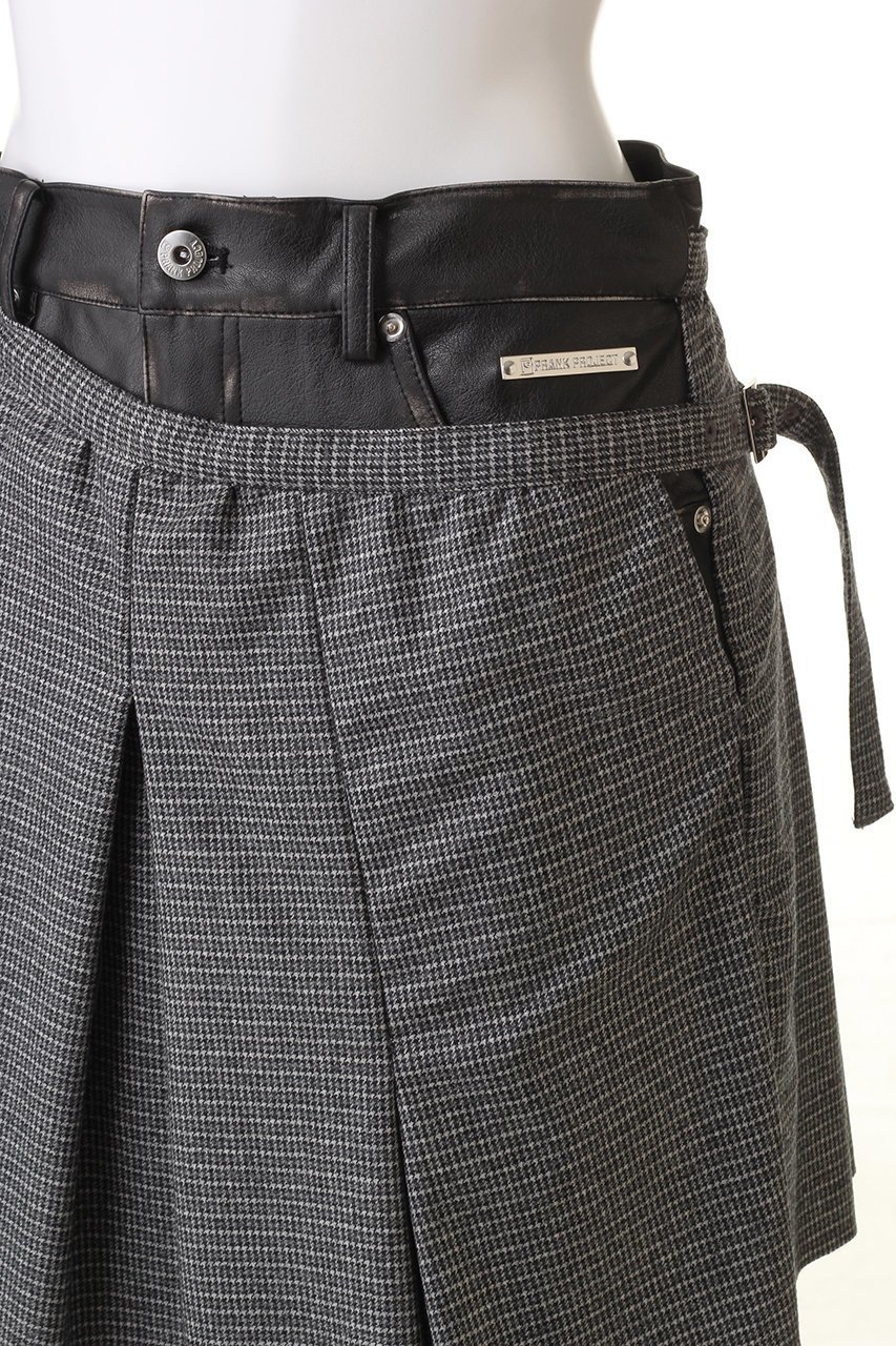 【プランク プロジェクト/PRANK PROJECT】のフェイクレザーコンビプリーツミニスカート / Faux Leather Combo Plea 人気、トレンドファッション・服の通販 founy(ファニー) 　ファッション　Fashion　レディースファッション　Fashion for Women　スカート　Skirts　ミニスカート　Mini Skirts　おすすめ　Recommended / Our Picks　インナー　Innerwear　クラシック　Classic, Timeless Style　ストレッチ　Stretch, Stretchy Fabric　ドッキング　Docking, Mixed Material　フェイクレザー　Faux Leather, PU Leather　プリーツ　Pleats, Pleated　ボトム　Bottoms, Lower Wear　ミニスカート　Mini Skirt, Short Skirt　ヴィンテージ　Vintage Style　エレガント 上品　Elegant　other-5|ID: prp329100004607416 ipo3291000000032893565