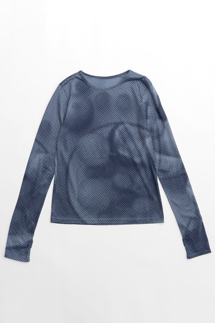 【メゾンスペシャル/MAISON SPECIAL】のFruit Dot Print Tops/フルーツドットプリントトップス インテリア・キッズ・メンズ・レディースファッション・服の通販 founy(ファニー) 　ファッション　Fashion　レディースファッション　Fashion for Women　トップス・カットソー　Cut & Sew Tops　シャツ・ブラウス・オフィスカジュアル　Elegant Blouses & Button-Ups　ロングTシャツ・Tシャツ　Longline T-Shirts & Tees　カットソー・ベーシックTシャツ　Cut-and-Sewn Tops / Stretch Tees & Basics　クール　Cool, Chic　グラフィック　Graphic, Graphic Design　シンプル　Simple, Minimal　ストレッチ　Stretch, Stretchy Fabric　スリーブ　Sleeve, Long Sleeve / Short Sleeve　ロング　Long, Long-Length　BLU(ブルー)|ID: prp329100004607417 ipo3291000000032893566