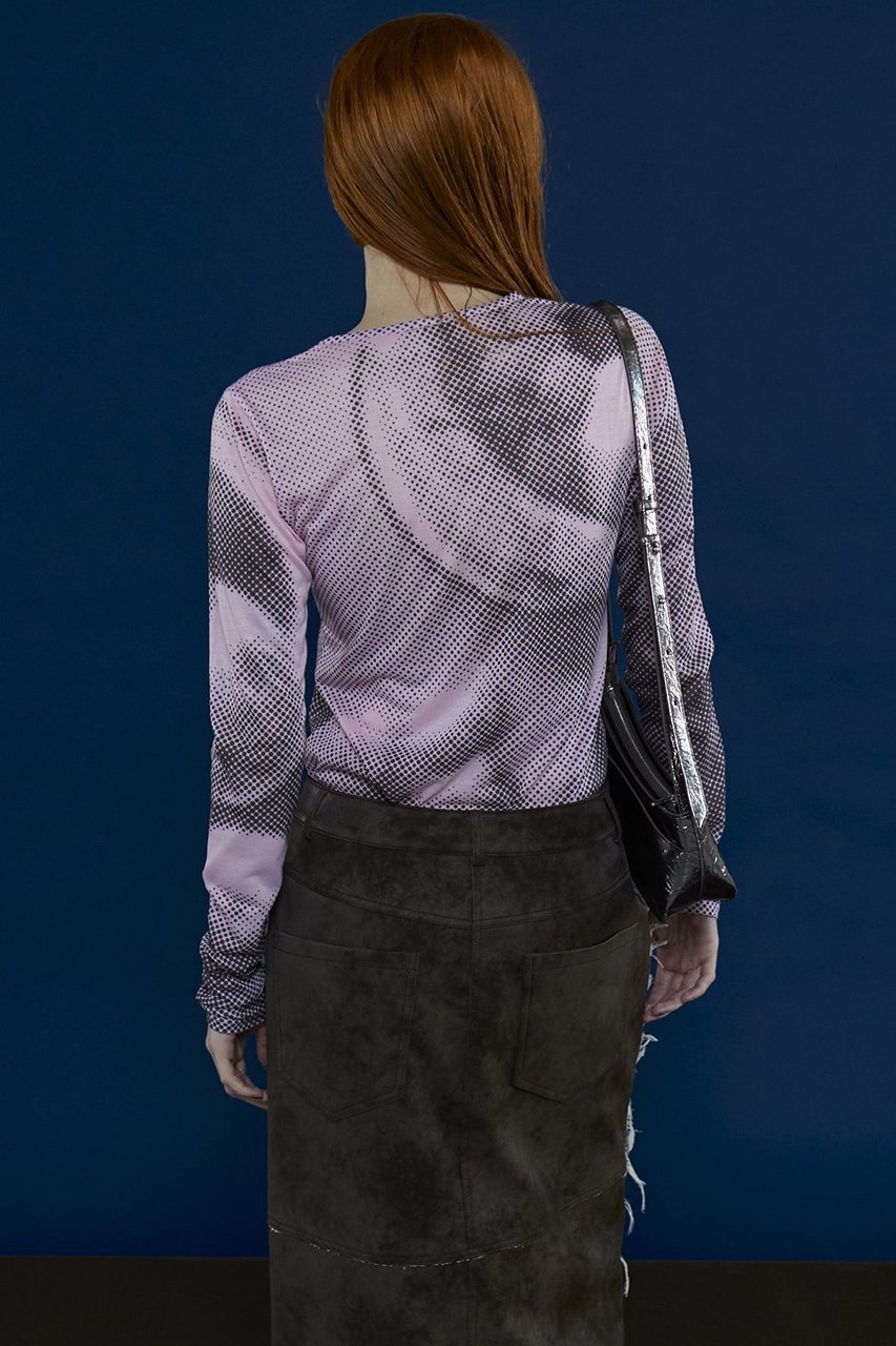 【メゾンスペシャル/MAISON SPECIAL】のFruit Dot Print Tops/フルーツドットプリントトップス 人気、トレンドファッション・服の通販 founy(ファニー) 　ファッション　Fashion　レディースファッション　Fashion for Women　トップス・カットソー　Cut & Sew Tops　シャツ・ブラウス・オフィスカジュアル　Elegant Blouses & Button-Ups　ロングTシャツ・Tシャツ　Longline T-Shirts & Tees　カットソー・ベーシックTシャツ　Cut-and-Sewn Tops / Stretch Tees & Basics　クール　Cool, Chic　グラフィック　Graphic, Graphic Design　シンプル　Simple, Minimal　ストレッチ　Stretch, Stretchy Fabric　スリーブ　Sleeve, Long Sleeve / Short Sleeve　ロング　Long, Long-Length　other-8|ID: prp329100004607417 ipo3291000000032893595