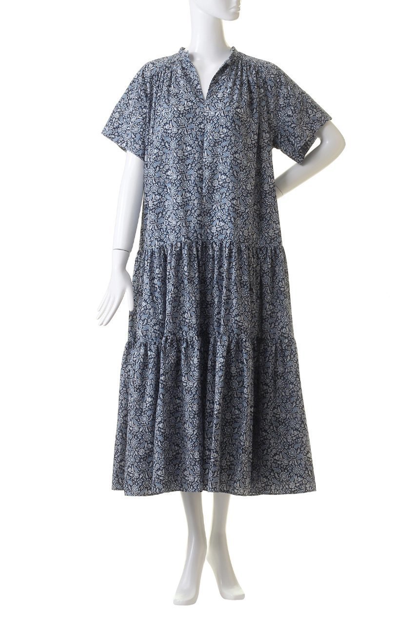 【ハウス オブ ロータス/HOUSE OF LOTUS】のペイズリープリントティアードワンピース 人気、トレンドファッション・服の通販 founy(ファニー) 　ファッション　Fashion　レディースファッション　Fashion for Women　ワンピース　Dresses　チュニック　Tunic Tops & Dresses　スタンド　Stand Collar, Upright Stand　チュニック　Tunic, Long Top　ティアード　Tiered, Tiered Style　フェミニン　Feminine, Girly　ペイズリー　Paisley, Ethnic Pattern　ロング　Long, Long-Length　エレガント 上品　Elegant　other-2|ID: prp329100004607419 ipo3291000000032893644