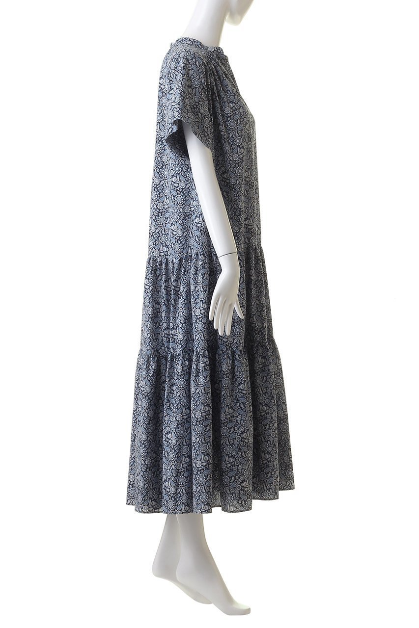 【ハウス オブ ロータス/HOUSE OF LOTUS】のペイズリープリントティアードワンピース 人気、トレンドファッション・服の通販 founy(ファニー) 　ファッション　Fashion　レディースファッション　Fashion for Women　ワンピース　Dresses　チュニック　Tunic Tops & Dresses　スタンド　Stand Collar, Upright Stand　チュニック　Tunic, Long Top　ティアード　Tiered, Tiered Style　フェミニン　Feminine, Girly　ペイズリー　Paisley, Ethnic Pattern　ロング　Long, Long-Length　エレガント 上品　Elegant　other-3|ID: prp329100004607419 ipo3291000000032893646