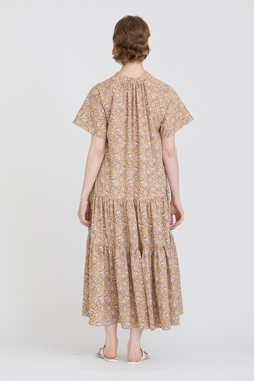 【ハウス オブ ロータス/HOUSE OF LOTUS】のペイズリープリントティアードワンピース 人気、トレンドファッション・服の通販 founy(ファニー) 　ファッション　Fashion　レディースファッション　Fashion for Women　ワンピース　Dresses　チュニック　Tunic Tops & Dresses　スタンド　Stand Collar, Upright Stand　チュニック　Tunic, Long Top　ティアード　Tiered, Tiered Style　フェミニン　Feminine, Girly　ペイズリー　Paisley, Ethnic Pattern　ロング　Long, Long-Length　エレガント 上品　Elegant　other-8|ID: prp329100004607419 ipo3291000000032893667