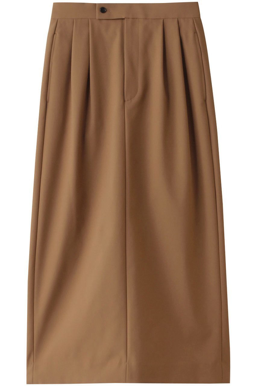 【エリオポール/heliopole】のストレッチタックスカート インテリア・キッズ・メンズ・レディースファッション・服の通販 founy(ファニー) 　ファッション　Fashion　レディースファッション　Fashion for Women　スカート　Skirts　ロングスカート　Long Skirts / Maxi & Midi Skirts　ストレッチ　Stretch, Stretchy Fabric　ロング　Long, Long-Length　エレガント 上品　Elegant　秋　Autumn　キャメル|ID: prp329100004607422 ipo3291000000035057256