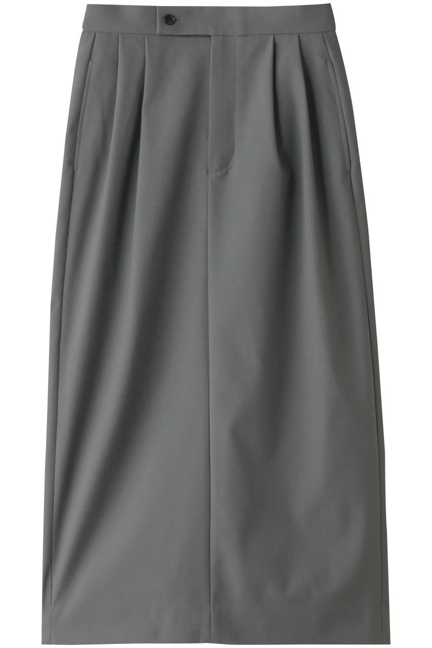 【エリオポール/heliopole】のストレッチタックスカート インテリア・キッズ・メンズ・レディースファッション・服の通販 founy(ファニー) 　ファッション　Fashion　レディースファッション　Fashion for Women　スカート　Skirts　ロングスカート　Long Skirts / Maxi & Midi Skirts　ストレッチ　Stretch, Stretchy Fabric　ロング　Long, Long-Length　エレガント 上品　Elegant　秋　Autumn　スモーキーグリーン|ID: prp329100004607422 ipo3291000000035057257