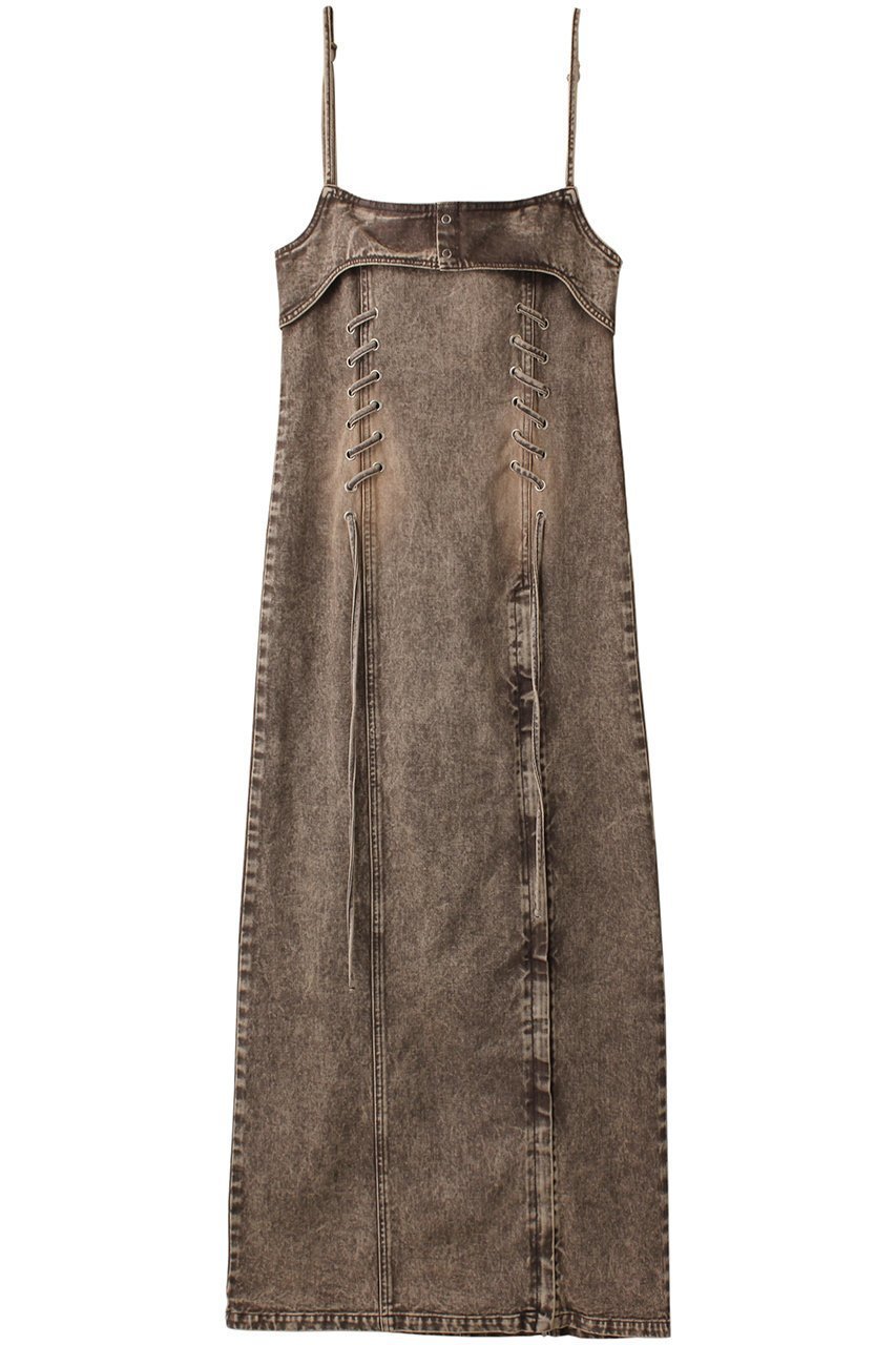 【プランク プロジェクト/PRANK PROJECT】の4ステップデニムキャミワンピース / 4 Steps Denim Cami Dress インテリア・キッズ・メンズ・レディースファッション・服の通販 founy(ファニー) 　ファッション　Fashion　レディースファッション　Fashion for Women　ワンピース　Dresses　フォーマル・パーティードレス・結婚式用ドレス　Elegant & Casual Dresses　キャミソールワンピース　Camisole Dresses　チュニック　Tunic Tops & Dresses　インナー　Innerwear　ウォッシュ　Washed Finish　ケミカル　Chemical, Chemical Wash　チュニック　Tunic, Long Top　デニム　Denim, Jeans Material　ロング　Long, Long-Length　BRN(ブラウン)|ID: prp329100004607423 ipo3291000000032893678
