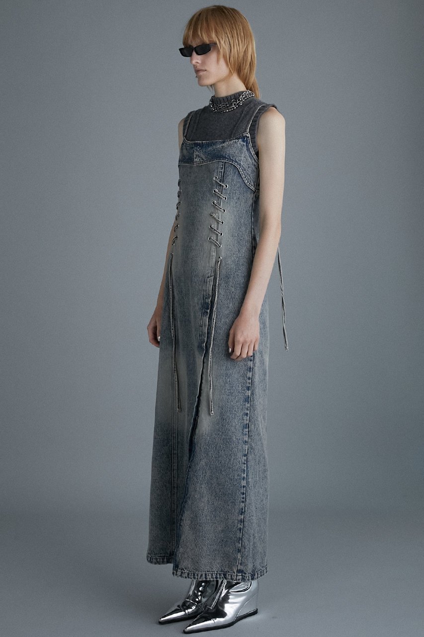 【プランク プロジェクト/PRANK PROJECT】の4ステップデニムキャミワンピース / 4 Steps Denim Cami Dress 人気、トレンドファッション・服の通販 founy(ファニー) 　ファッション　Fashion　レディースファッション　Fashion for Women　ワンピース　Dresses　フォーマル・パーティードレス・結婚式用ドレス　Elegant & Casual Dresses　キャミソールワンピース　Camisole Dresses　チュニック　Tunic Tops & Dresses　インナー　Innerwear　ウォッシュ　Washed Finish　ケミカル　Chemical, Chemical Wash　チュニック　Tunic, Long Top　デニム　Denim, Jeans Material　ロング　Long, Long-Length　other-8|ID: prp329100004607423 ipo3291000000032893710