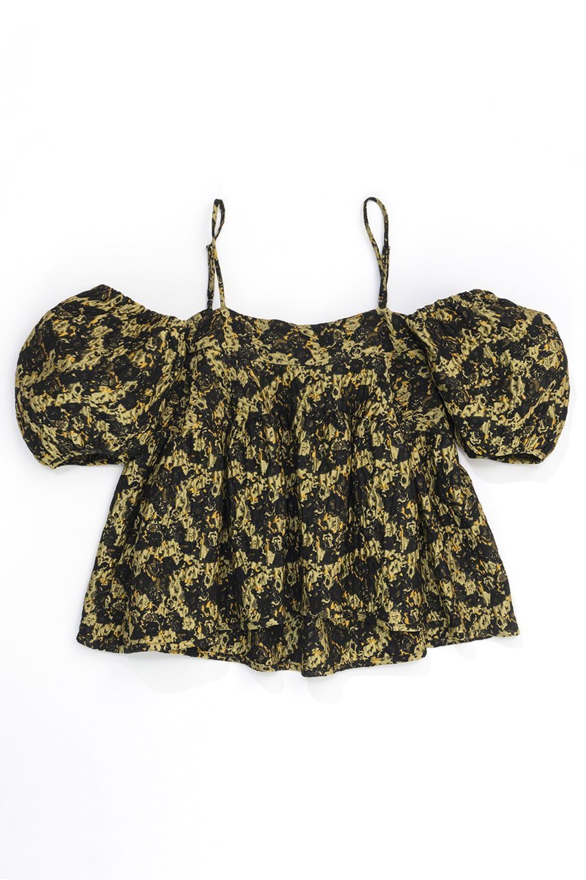 【メゾンスペシャル/MAISON SPECIAL】のJacquard 2way Puff Sleeves Tunic/ジャガード2WAYパフスリーブチュニック インテリア・キッズ・メンズ・レディースファッション・服の通販 founy(ファニー) 　ファッション　Fashion　レディースファッション　Fashion for Women　ワンピース　Dresses　チュニック　Tunic Tops & Dresses　ショーツ　Shorts, Short Pants　シルバー　Silver, Metallic Silver　シンプル　Simple, Minimal　スリーブ　Sleeve, Long Sleeve / Short Sleeve　チュニック　Tunic, Long Top　デニム　Denim, Jeans Material　ロング　Long, Long-Length　エレガント 上品　Elegant　YEL(イエロー)|ID: prp329100004607424 ipo3291000000032893720