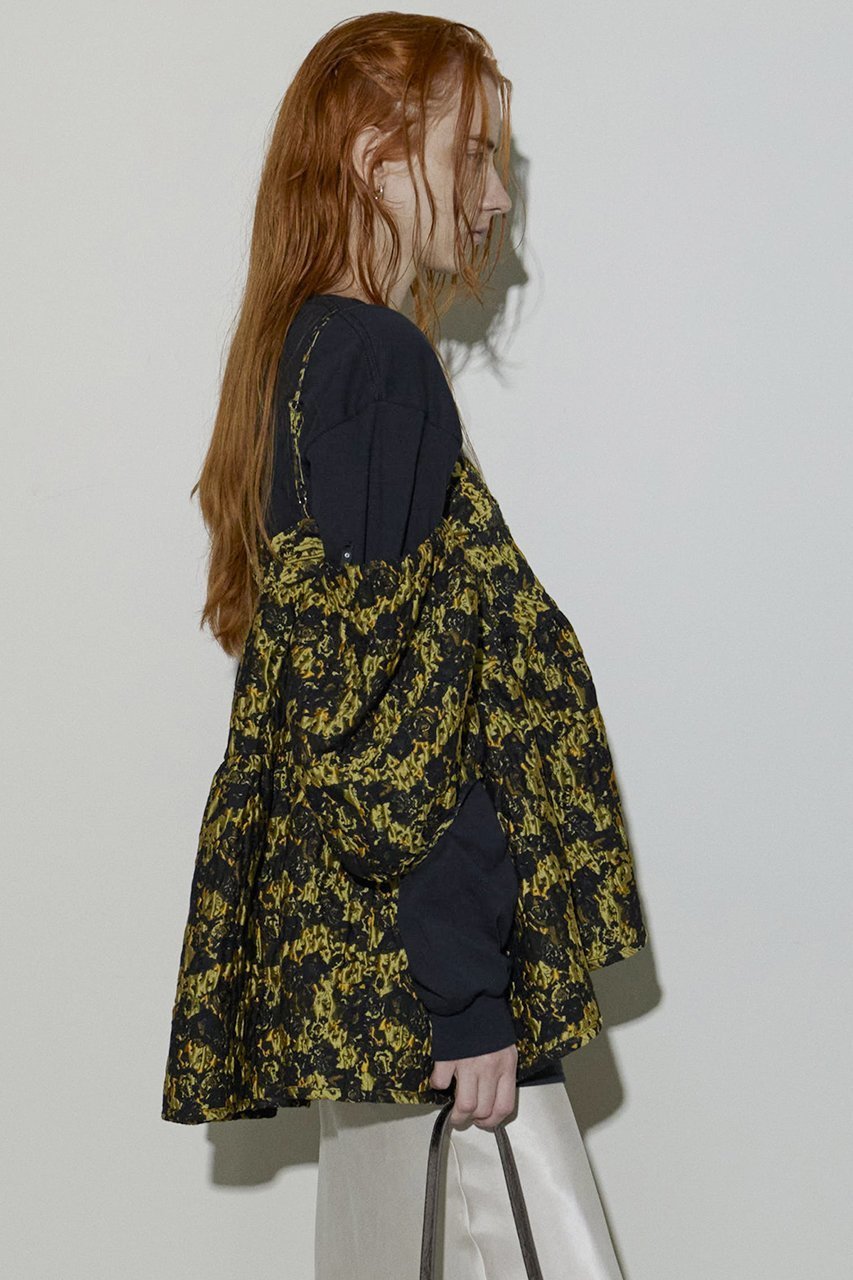【メゾンスペシャル/MAISON SPECIAL】のJacquard 2way Puff Sleeves Tunic/ジャガード2WAYパフスリーブチュニック 人気、トレンドファッション・服の通販 founy(ファニー) 　ファッション　Fashion　レディースファッション　Fashion for Women　ワンピース　Dresses　チュニック　Tunic Tops & Dresses　ショーツ　Shorts, Short Pants　シルバー　Silver, Metallic Silver　シンプル　Simple, Minimal　スリーブ　Sleeve, Long Sleeve / Short Sleeve　チュニック　Tunic, Long Top　デニム　Denim, Jeans Material　ロング　Long, Long-Length　エレガント 上品　Elegant　other-8|ID: prp329100004607424 ipo3291000000032893743