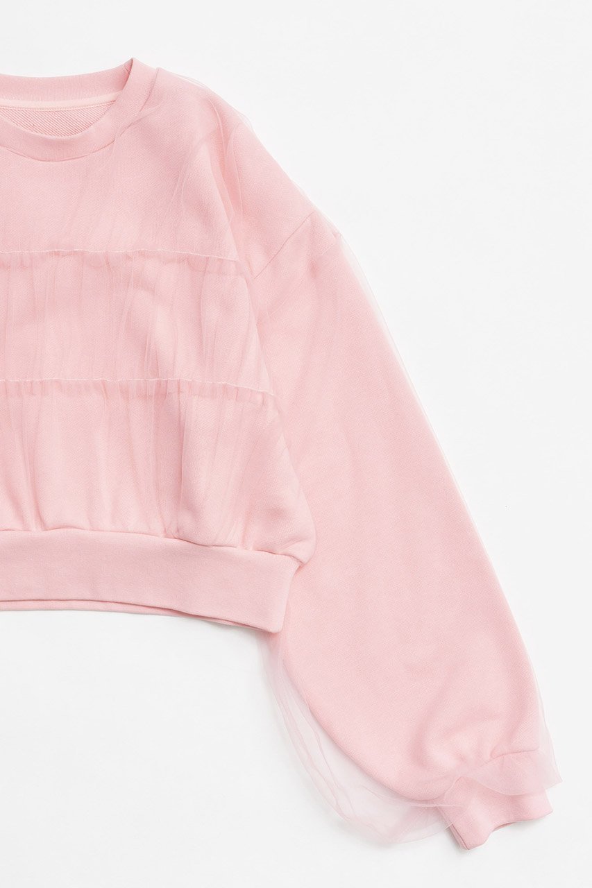 【メゾンスペシャル/MAISON SPECIAL】のTulle Layered Sweatshirt/チュールレイヤードスウェット 人気、トレンドファッション・服の通販 founy(ファニー) 　ファッション　Fashion　レディースファッション　Fashion for Women　トップス・カットソー　Cut & Sew Tops　シャツ・ブラウス・オフィスカジュアル　Elegant Blouses & Button-Ups　レディースパーカー・カジュアルフーディー　Casual Hoodies & Sweatshirts　ロングTシャツ・Tシャツ　Longline T-Shirts & Tees　スウェット・クルーネックトップス　Sweatshirts & Crewnecks / Relaxed Fit Sweat Tops　カットソー・ベーシックTシャツ　Cut-and-Sewn Tops / Stretch Tees & Basics　シアー　Sheer, See-Through　シャーリング　Shirring, Ruched　ショート　Short, Short Length　シンプル　Simple, Minimal　スウェット / スエット　Sweatshirt, Sweatwear　チュール　Tulip, Tulip Motif　ドッキング　Docking, Mixed Material　フォルム　Silhouette, Form　ベーシック　Basic, Essential　ボトム　Bottoms, Lower Wear　ワイド　Wide, Wide Fit　春　Spring　秋　Autumn　other-3|ID: prp329100004607437 ipo3291000000034909182