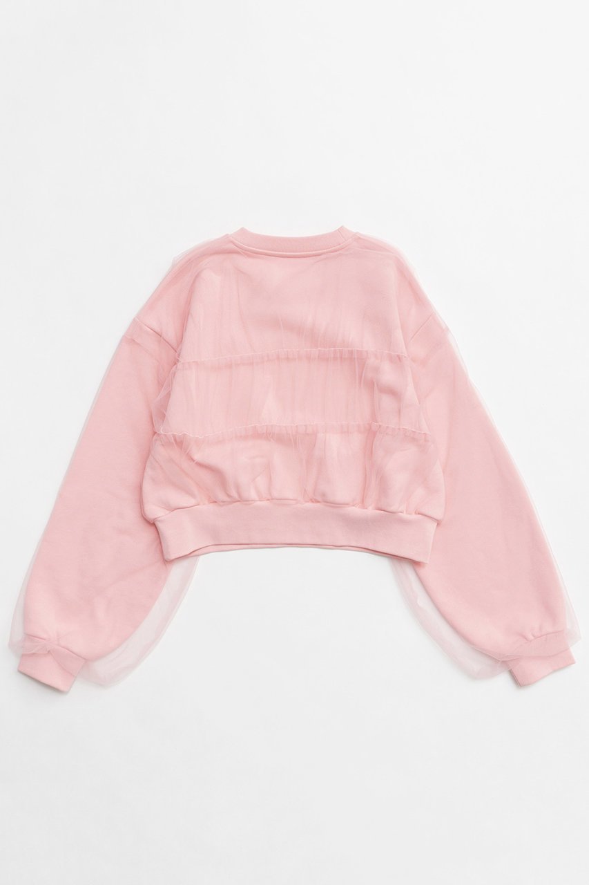 【メゾンスペシャル/MAISON SPECIAL】のTulle Layered Sweatshirt/チュールレイヤードスウェット 人気、トレンドファッション・服の通販 founy(ファニー) 　ファッション　Fashion　レディースファッション　Fashion for Women　トップス・カットソー　Cut & Sew Tops　シャツ・ブラウス・オフィスカジュアル　Elegant Blouses & Button-Ups　レディースパーカー・カジュアルフーディー　Casual Hoodies & Sweatshirts　ロングTシャツ・Tシャツ　Longline T-Shirts & Tees　スウェット・クルーネックトップス　Sweatshirts & Crewnecks / Relaxed Fit Sweat Tops　カットソー・ベーシックTシャツ　Cut-and-Sewn Tops / Stretch Tees & Basics　シアー　Sheer, See-Through　シャーリング　Shirring, Ruched　ショート　Short, Short Length　シンプル　Simple, Minimal　スウェット / スエット　Sweatshirt, Sweatwear　チュール　Tulip, Tulip Motif　ドッキング　Docking, Mixed Material　フォルム　Silhouette, Form　ベーシック　Basic, Essential　ボトム　Bottoms, Lower Wear　ワイド　Wide, Wide Fit　春　Spring　秋　Autumn　other-4|ID: prp329100004607437 ipo3291000000034909183