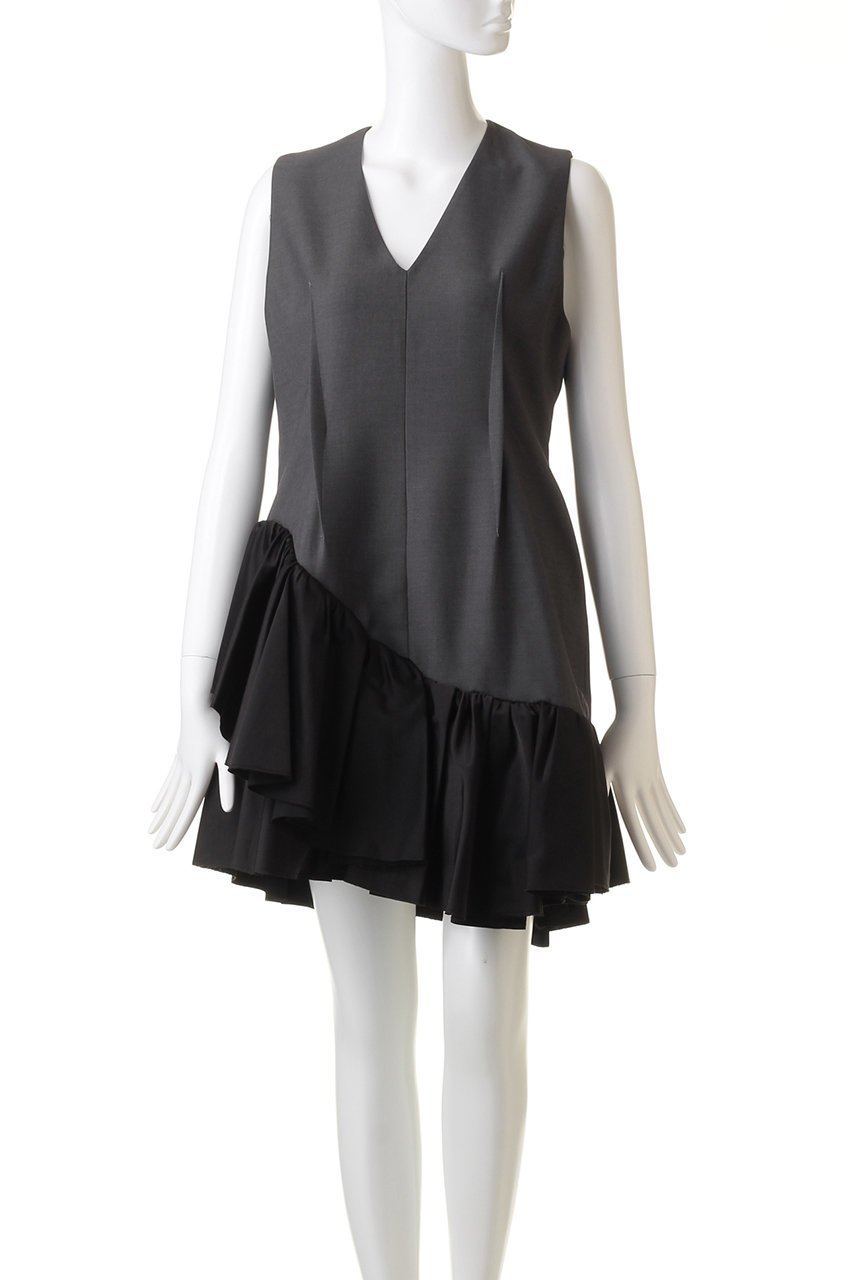 【プランク プロジェクト/PRANK PROJECT】のアシンメトリーラッフルドレス / Asymmetry Ruffle Dress 人気、トレンドファッション・服の通販 founy(ファニー) 　ファッション　Fashion　レディースファッション　Fashion for Women　ワンピース　Dresses　フォーマル・パーティードレス・結婚式用ドレス　Elegant & Casual Dresses　チュニック　Tunic Tops & Dresses　おすすめ　Recommended / Our Picks　アシンメトリー　Asymmetrical Style　サテン　Satin, Glossy Fabric　チュニック　Tunic, Long Top　ラッフル　Ruffle, Frill　ロング　Long, Long-Length　other-2|ID: prp329100004607440 ipo3291000000032894128
