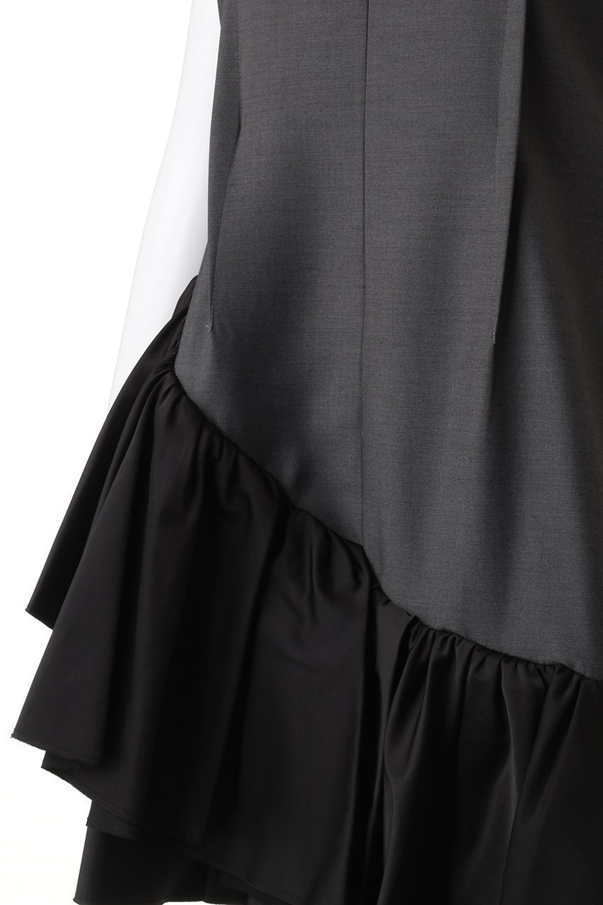 【プランク プロジェクト/PRANK PROJECT】のアシンメトリーラッフルドレス / Asymmetry Ruffle Dress 人気、トレンドファッション・服の通販 founy(ファニー) 　ファッション　Fashion　レディースファッション　Fashion for Women　ワンピース　Dresses　フォーマル・パーティードレス・結婚式用ドレス　Elegant & Casual Dresses　チュニック　Tunic Tops & Dresses　おすすめ　Recommended / Our Picks　アシンメトリー　Asymmetrical Style　サテン　Satin, Glossy Fabric　チュニック　Tunic, Long Top　ラッフル　Ruffle, Frill　ロング　Long, Long-Length　other-5|ID: prp329100004607440 ipo3291000000032894140