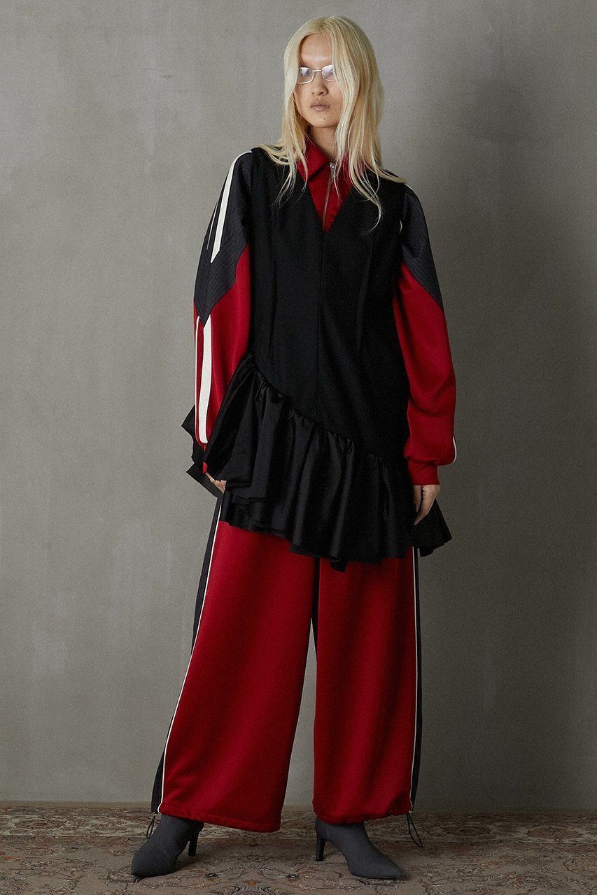 【プランク プロジェクト/PRANK PROJECT】のアシンメトリーラッフルドレス / Asymmetry Ruffle Dress 人気、トレンドファッション・服の通販 founy(ファニー) 　ファッション　Fashion　レディースファッション　Fashion for Women　ワンピース　Dresses　フォーマル・パーティードレス・結婚式用ドレス　Elegant & Casual Dresses　チュニック　Tunic Tops & Dresses　おすすめ　Recommended / Our Picks　アシンメトリー　Asymmetrical Style　サテン　Satin, Glossy Fabric　チュニック　Tunic, Long Top　ラッフル　Ruffle, Frill　ロング　Long, Long-Length　other-7|ID: prp329100004607440 ipo3291000000032894149